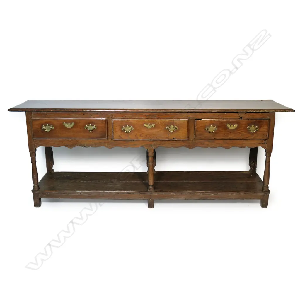 George III oak dresser base, Image 1++