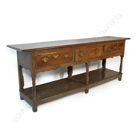 George III oak dresser base,
