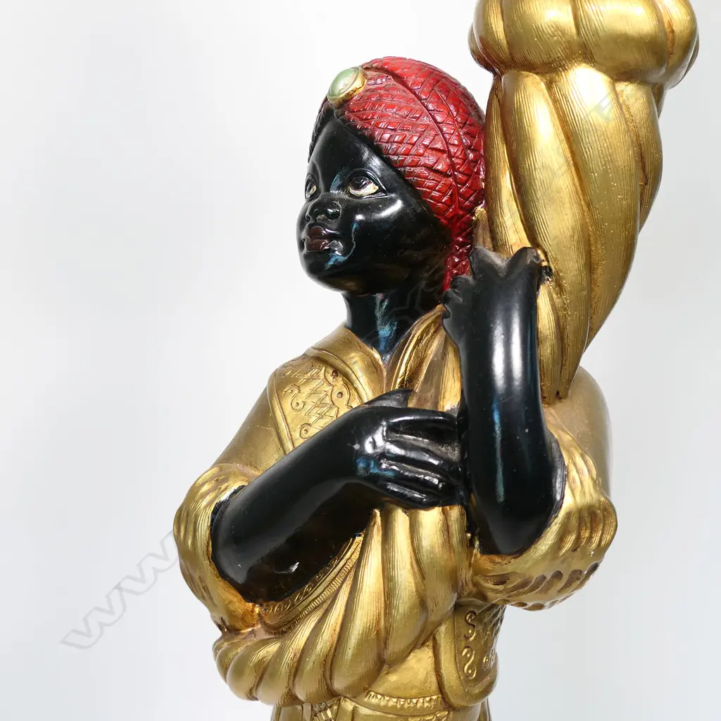 A vintage 1970s blackamoor table lamp, Image 1++