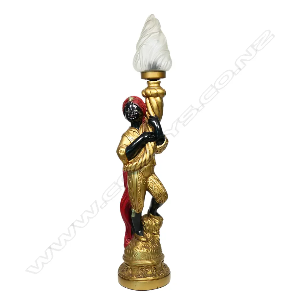 A vintage 1970s blackamoor table lamp, Image 1++