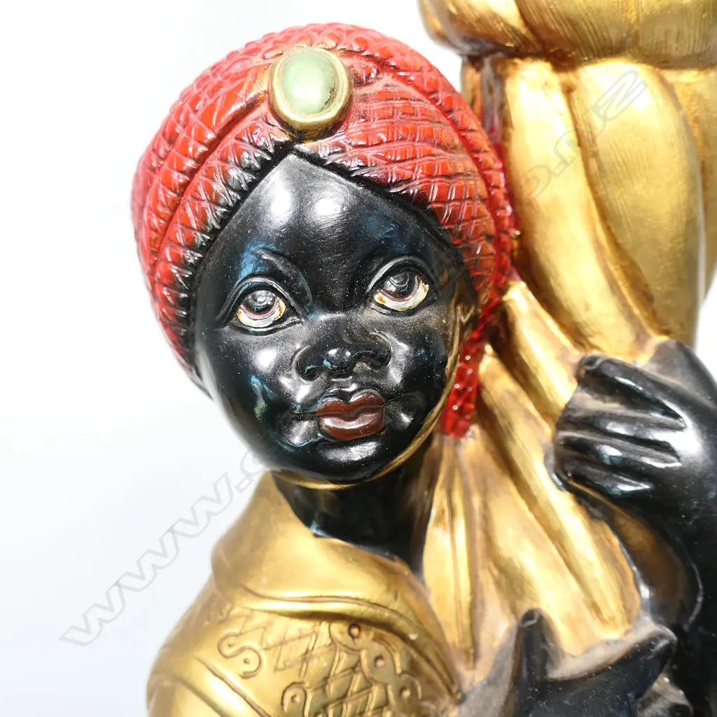 A vintage 1970s blackamoor table lamp, Image 1++