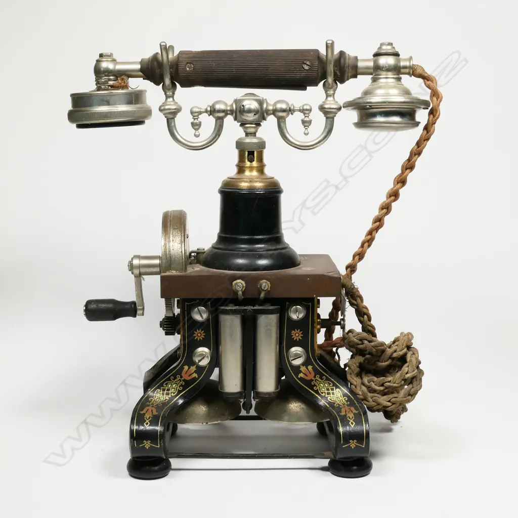 A late 19thC L.M. Ericsson skeleton telephone, Image 1++