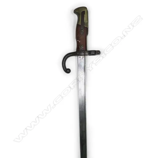 French T-back sword bayonet for use on the 11 mm. M1874 Gras rifle