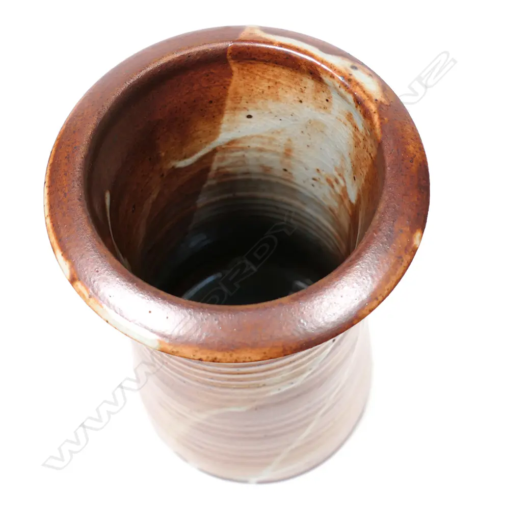 Peter Stichbury stoneware tapered cylinder vase, Image 1++