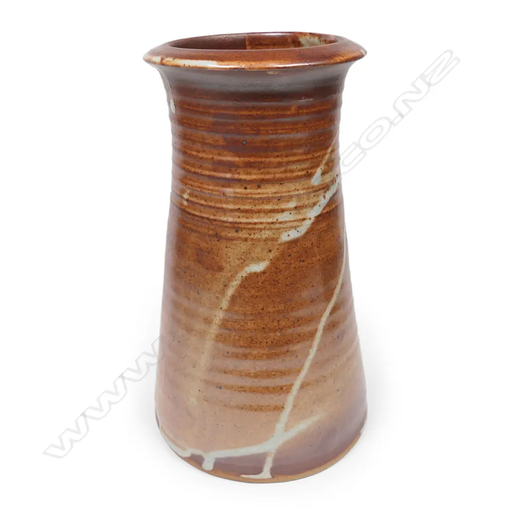Peter Stichbury stoneware tapered cylinder vase, Image 1++