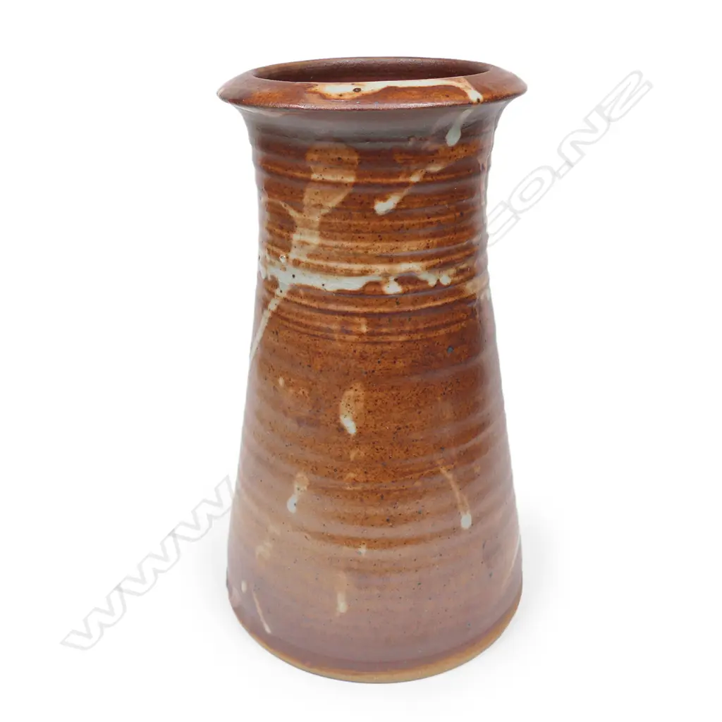 Peter Stichbury stoneware tapered cylinder vase, Image 1++