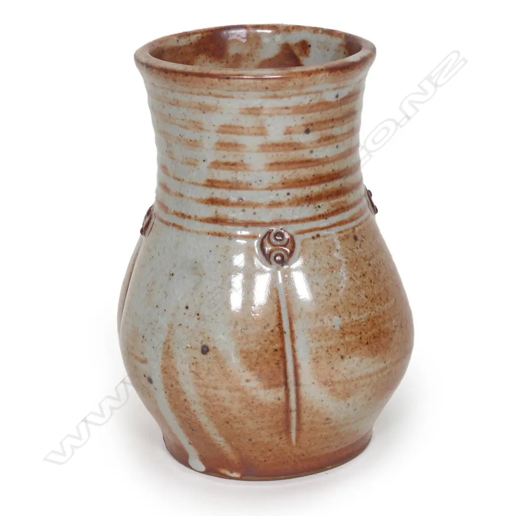 Peter Stichbury shino glazed baluster vase, Image 1++