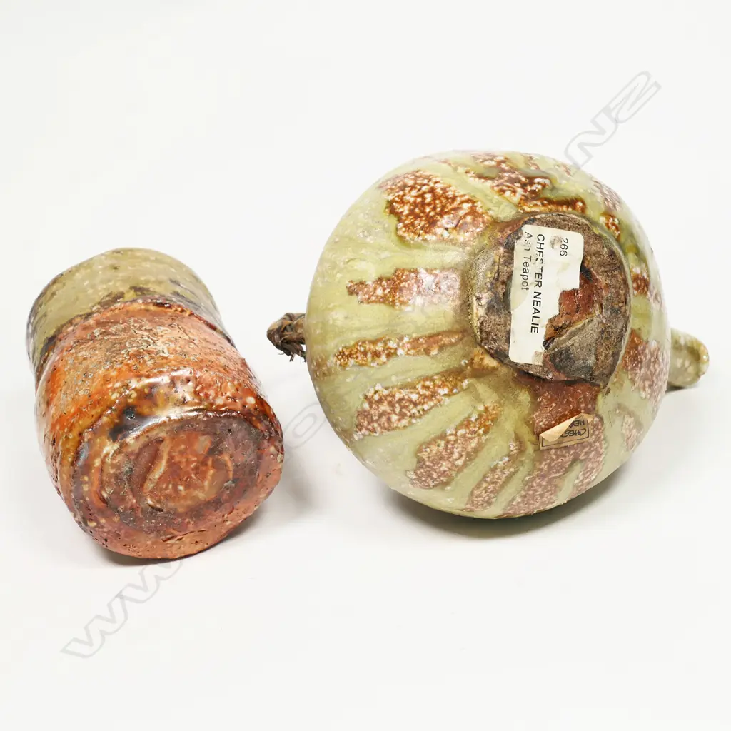 Chester Nealie two small anagama pieces, Image 1++