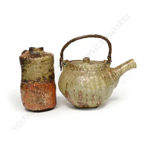 Chester Nealie two small anagama pieces,