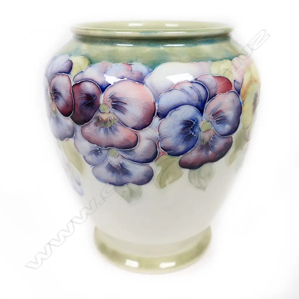 A William Moorcroft early Pansy pattern vase, Image 1++