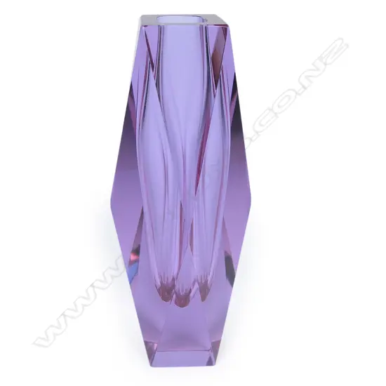 A Murano diamante glass vase,