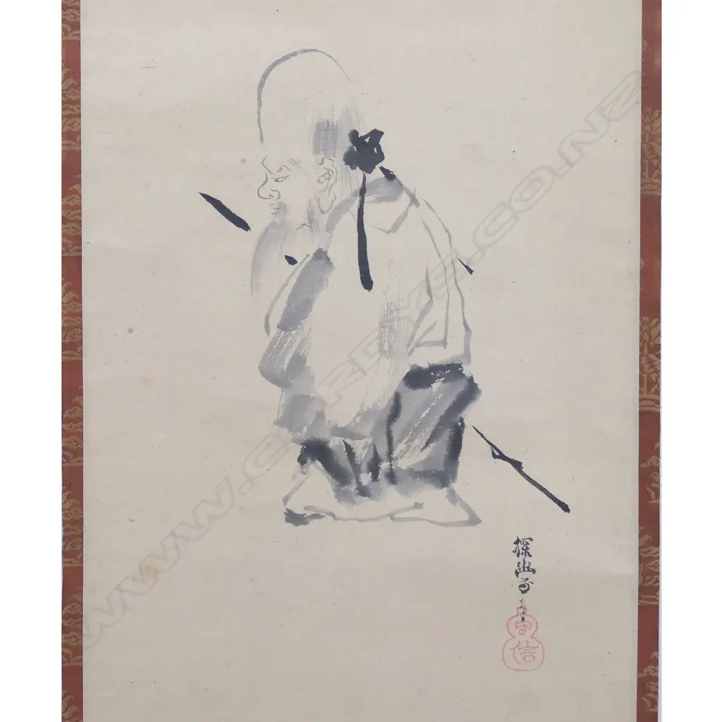 An old Chinese shui-me 水墨 watercolour triptych, Image 1++