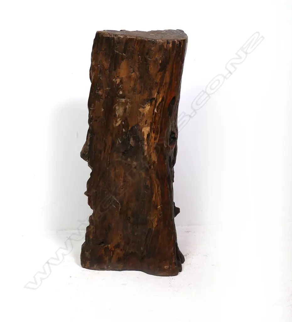 A Japanese vintage large carved hardwood Hotei sculpture, Image 1++