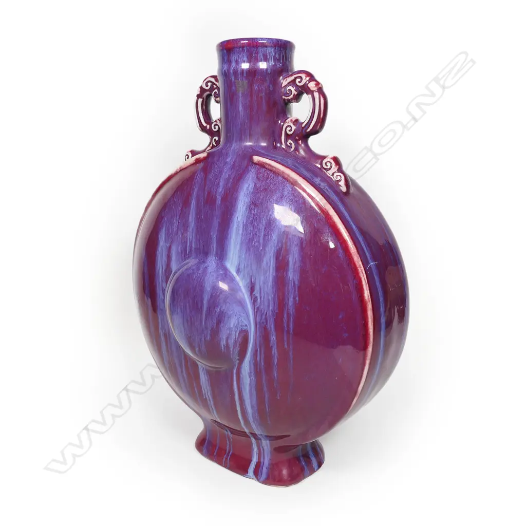 A Large Chinese flambé moon flask, Image 1++