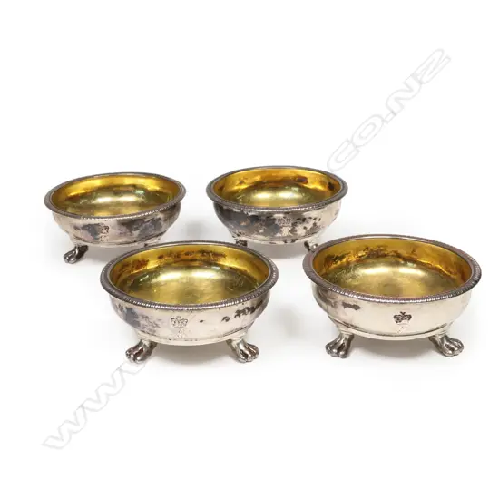 Four George III Scottish silver salts,