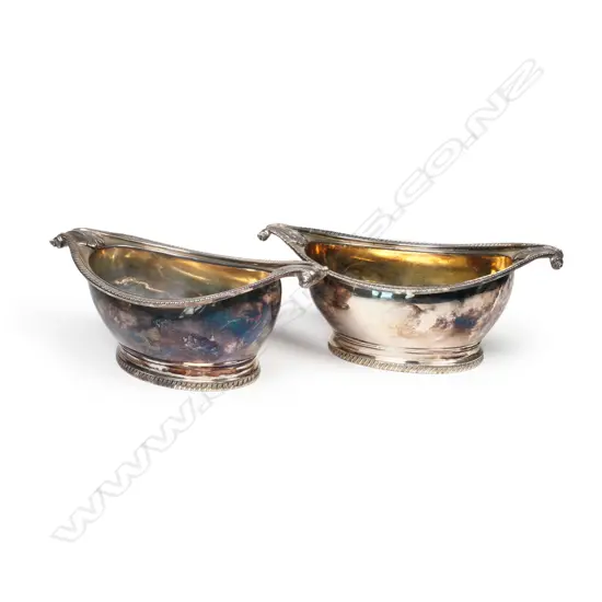 A pair of George III silver salts,