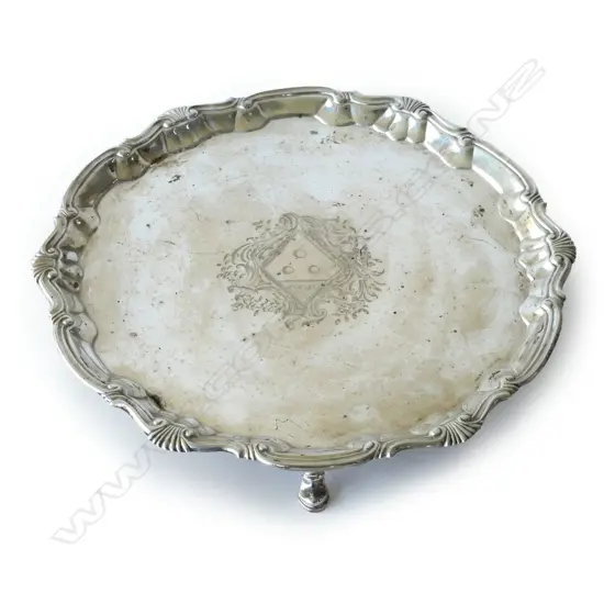 A George II silver salver,