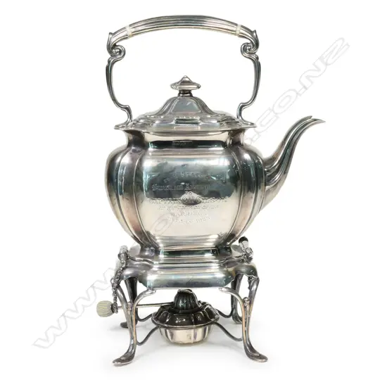 An Edwardian silver spirit kettle,