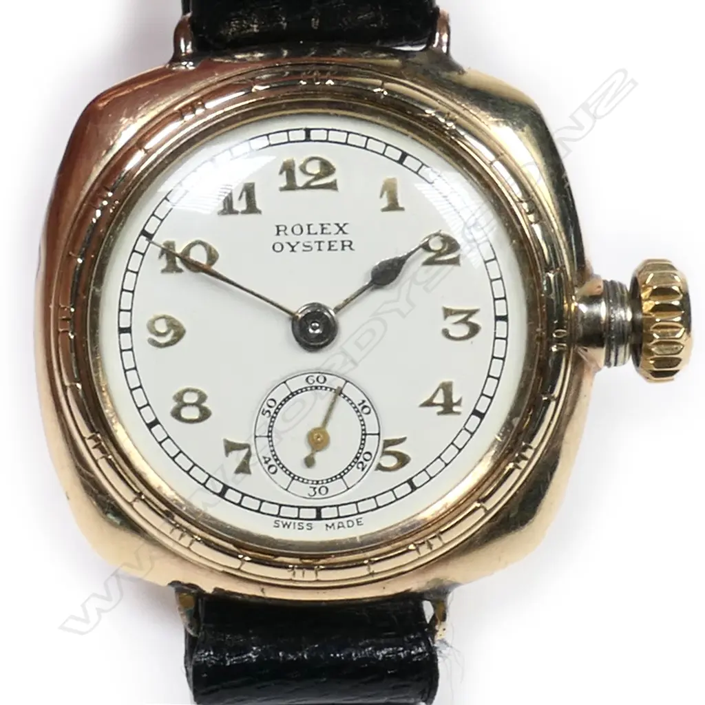 A rare 1930's Rolex Oyster 'Ultra Prima' 9ct gold wristwatch, Image 1++