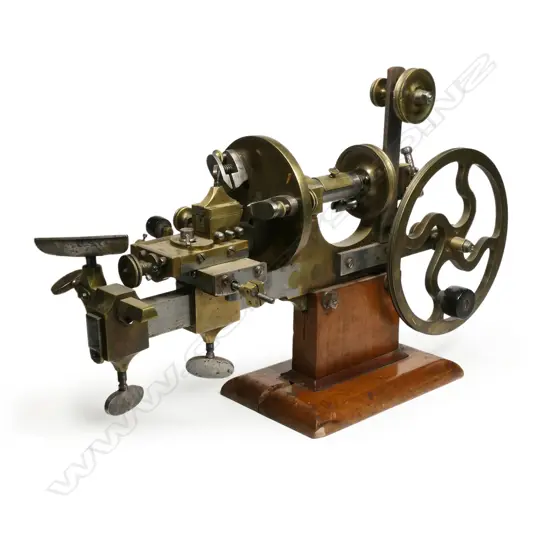 An antique watch maker's lathe,