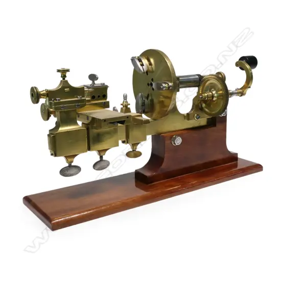 An antique watch maker's lathe,