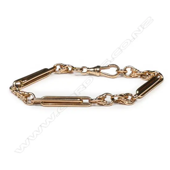 A 9ct rose gold bracelet,