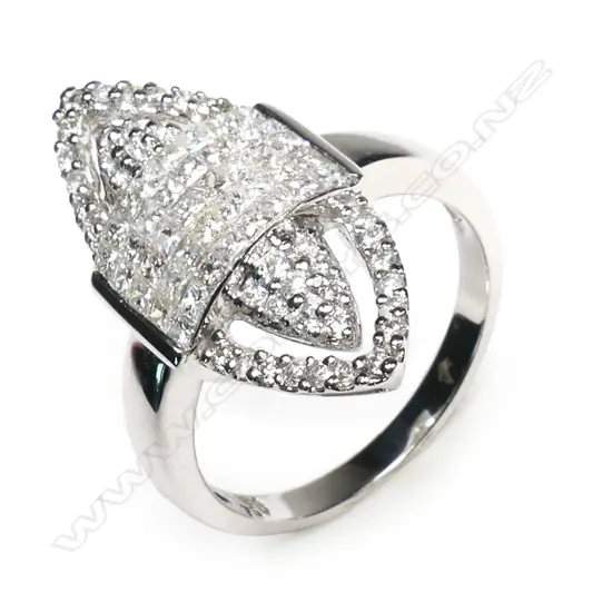 An 18ct white gold multi-diamond ring,