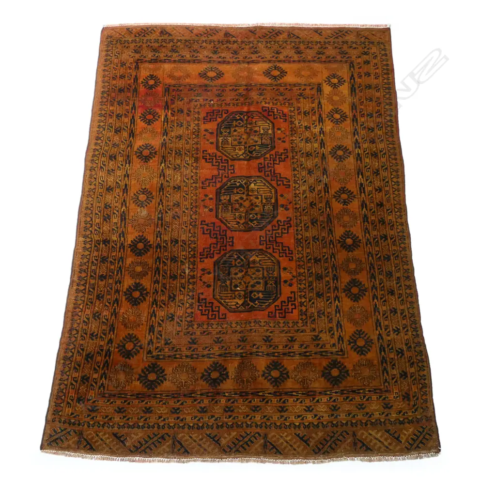A hand-knotted elephant foot motif carpet Image 1++