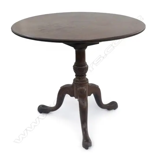 A George III mahogany 'Birdcage' wine table