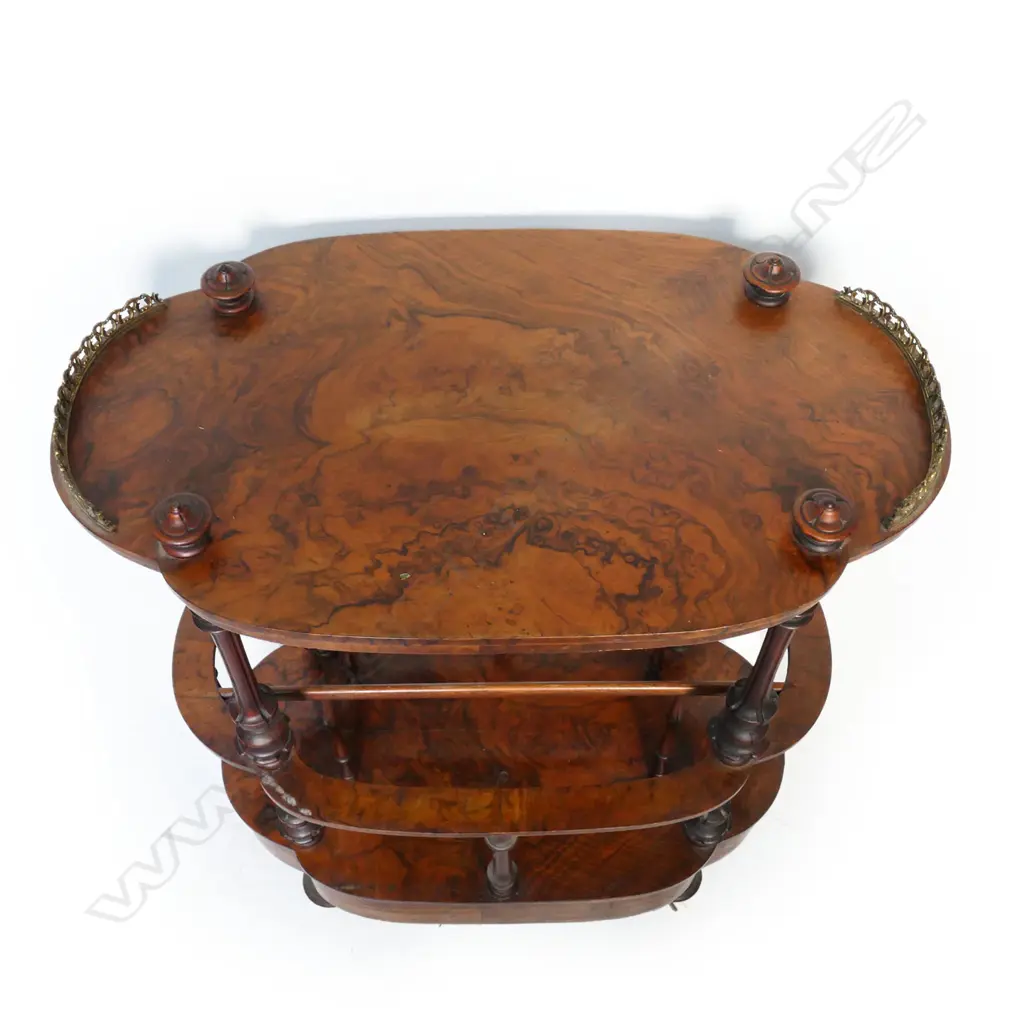 A Victorian walnut canterbury, Image 1++