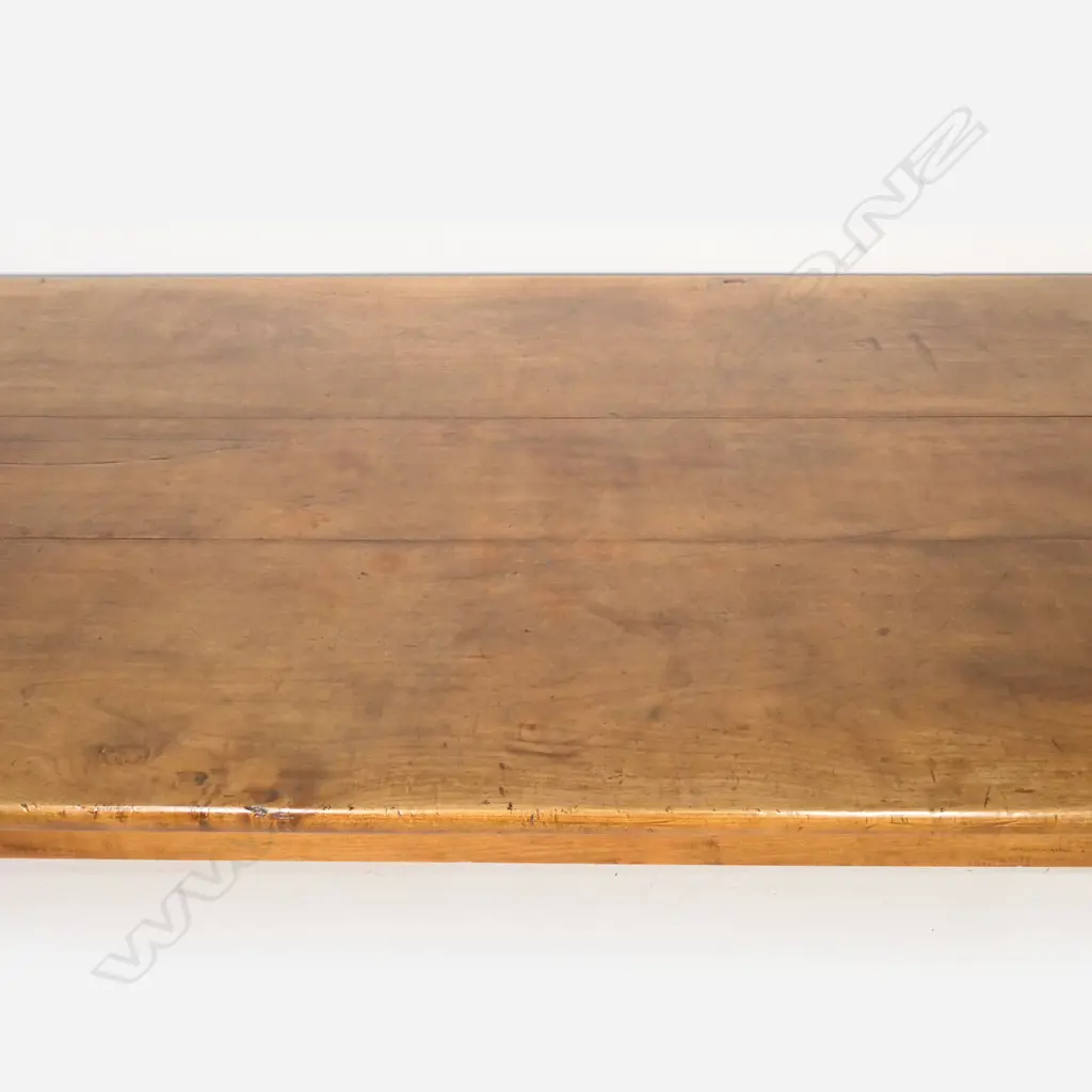 A good 19thC French fruitwood refectory dining table, Image 1++