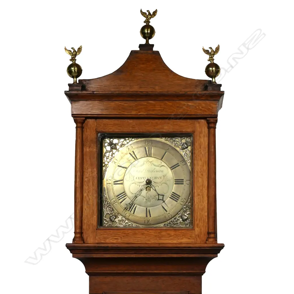 An 18thC oak long case clock, Image 1++