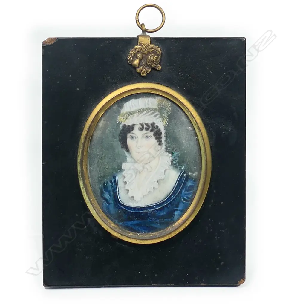A 19thC portrait miniature on ivory, Image 1++
