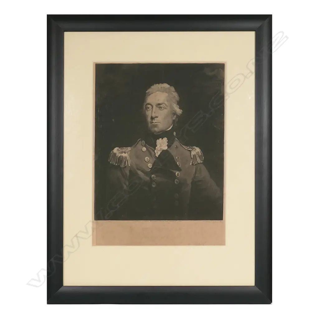 1809 mezzotint of Lieutenant General William Wynyard, Image 1++