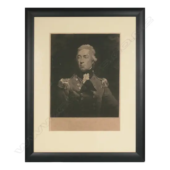 1809 mezzotint of Lieutenant General William Wynyard,