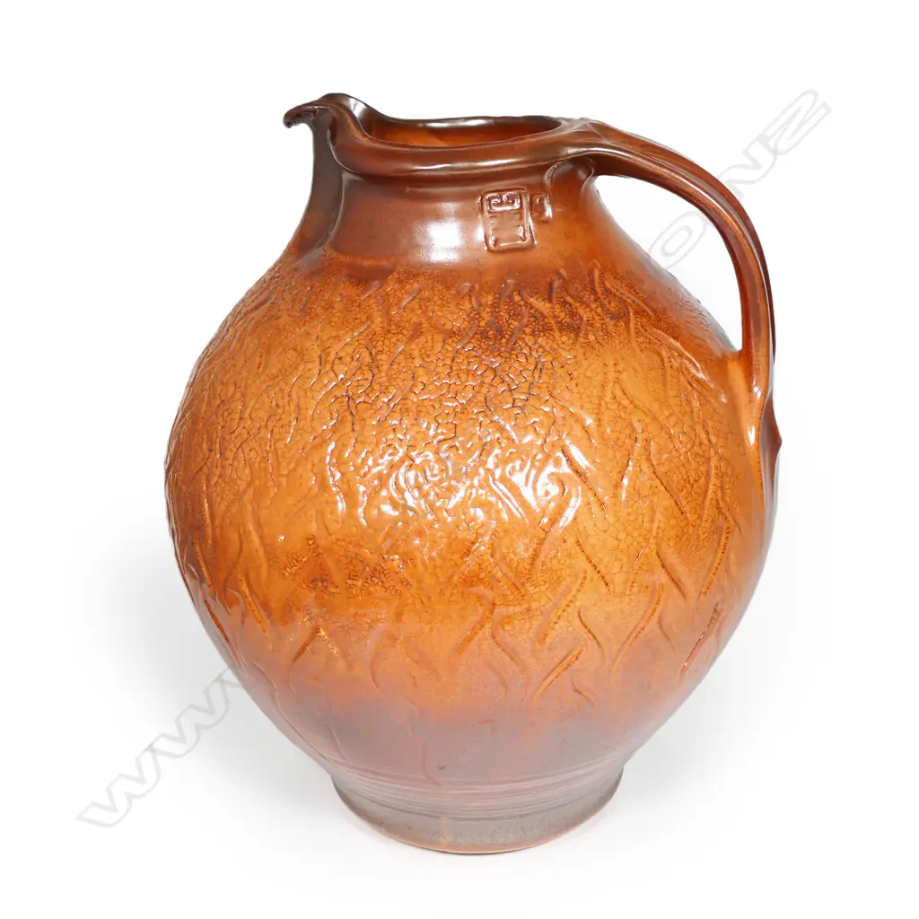 A large impressive Greg Barron Shino jug, Image 1++
