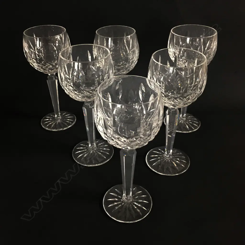 Six Waterford hock glasses, Image 1++