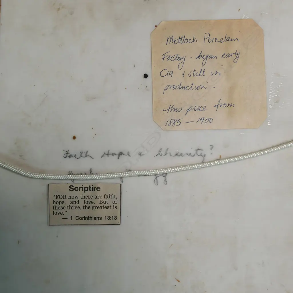 A 19thC Mettlach Villeroy & Boch porcelain plaque, Image 1++