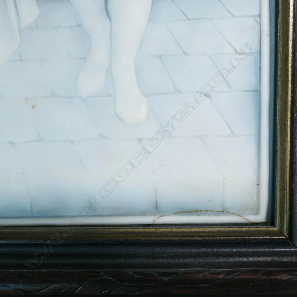 A 19thC Mettlach Villeroy & Boch porcelain plaque, Image 1++