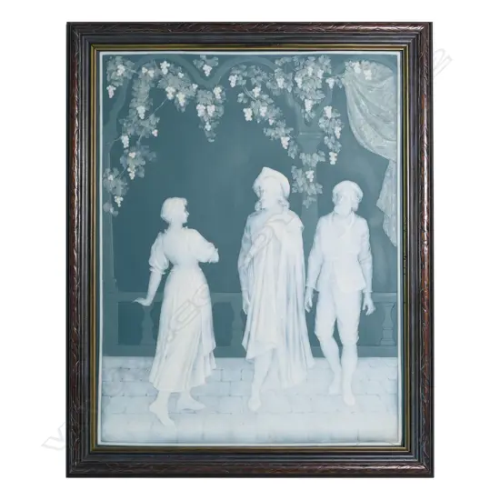 A 19thC Mettlach Villeroy & Boch porcelain plaque,