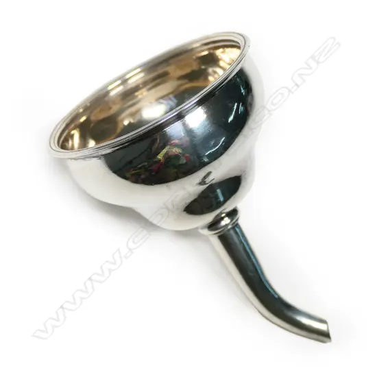 A George III Irish silver wine funnel,