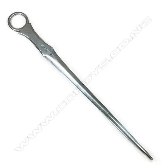 A Victorian silver meat skewer,