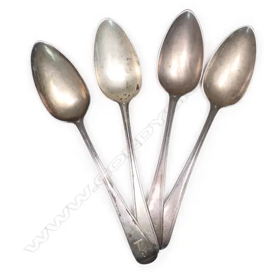 Four George III silver tablespoons,