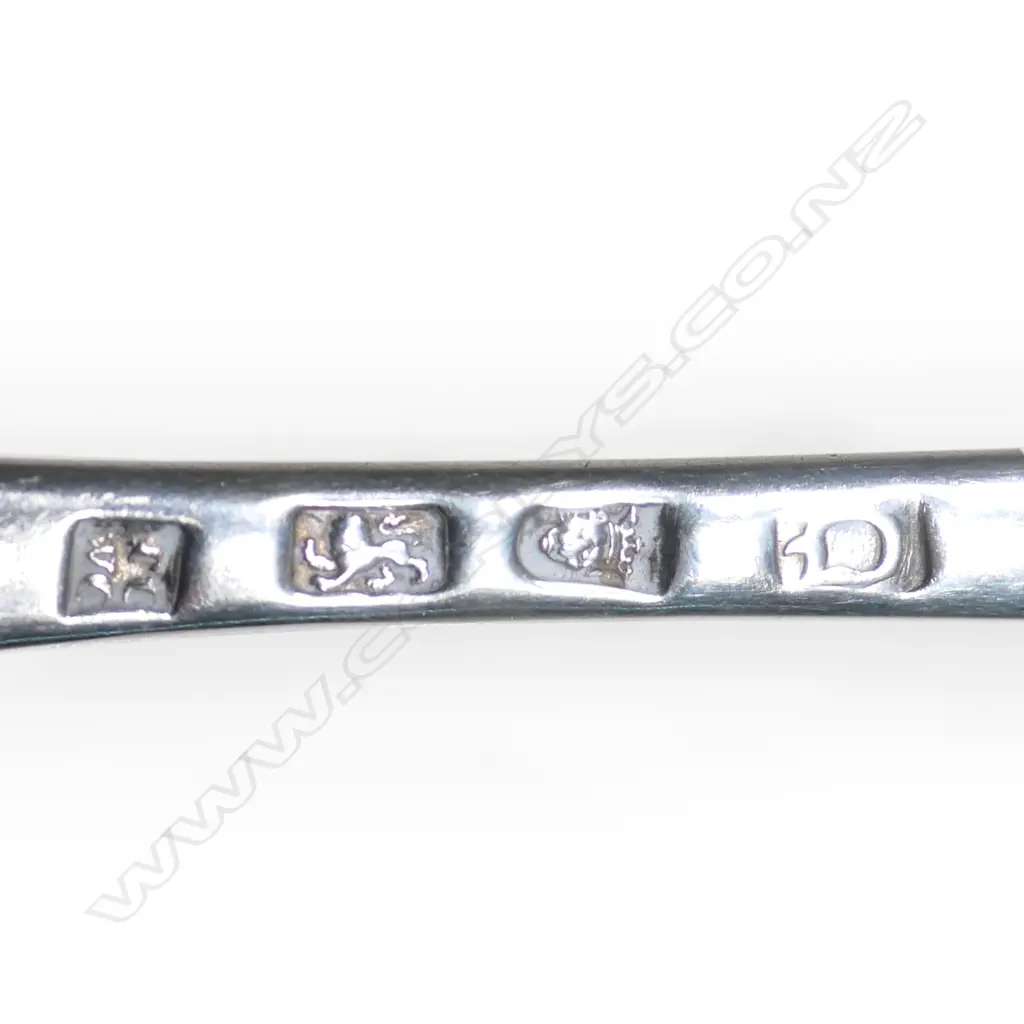 A set of four early George III silver heavy tablespoons, Image 1++
