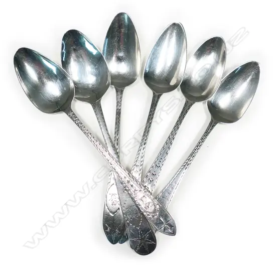 Six George III Irish silver teaspoons,