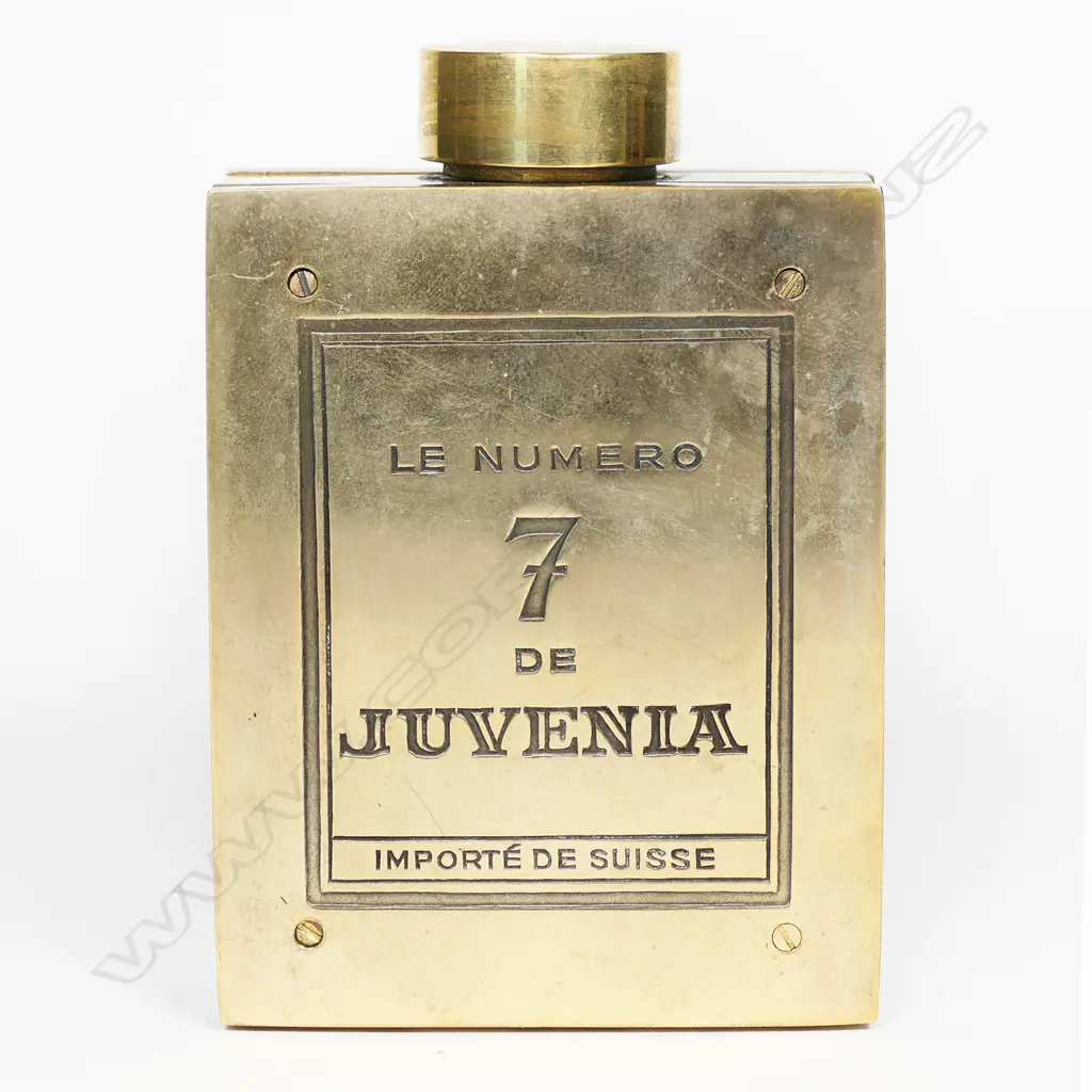 An Art Deco Juvenia perfume bottle travel clock, Image 1++