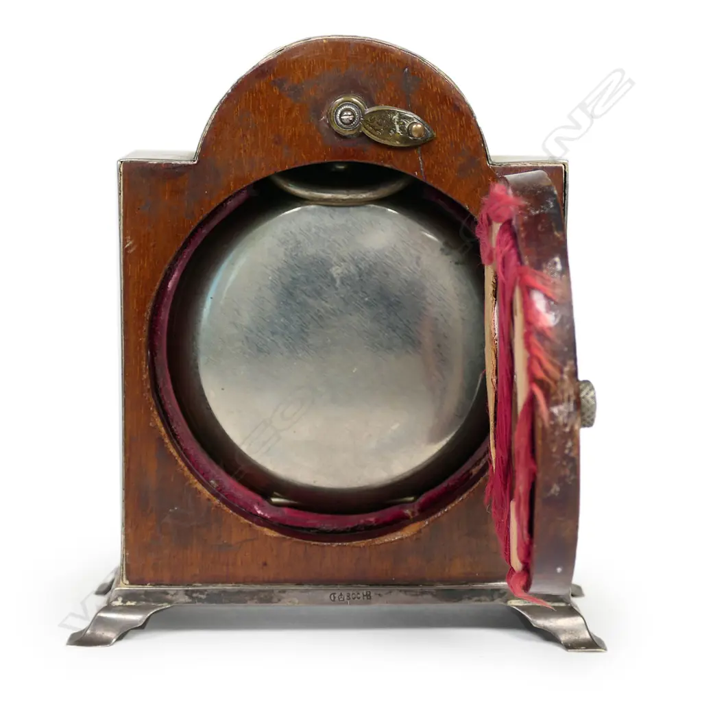 A c1900 German silver large pocket watch desk clock, Image 1++