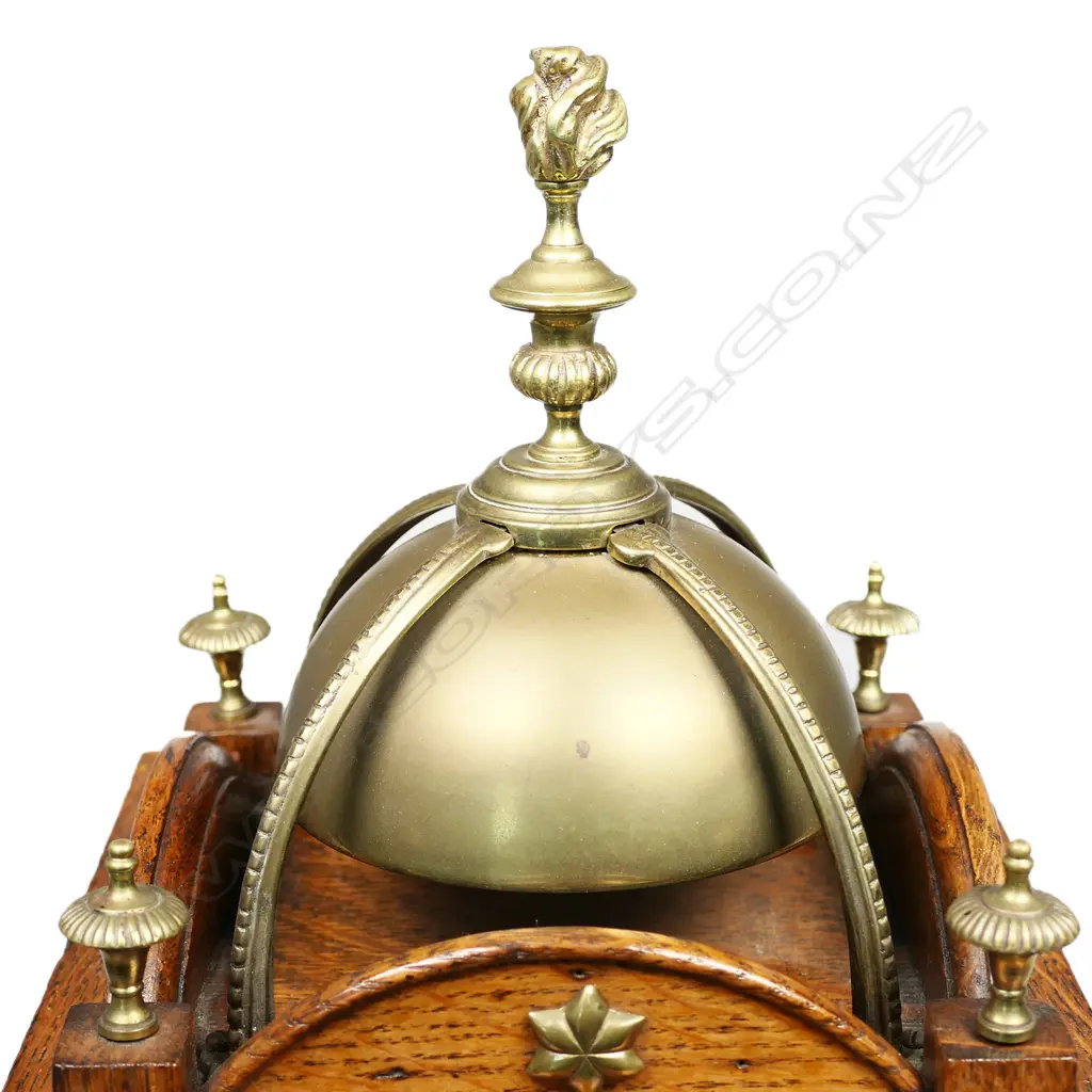 A 19thC French Renaissance revival oak four dial lantern clock by Henry Marc, Image 1++