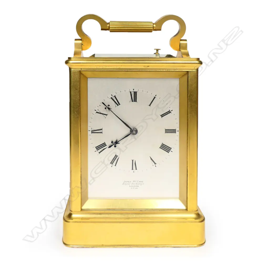 A rare quality early 19thC James McCabe hour striking carriage clock, Image 1++