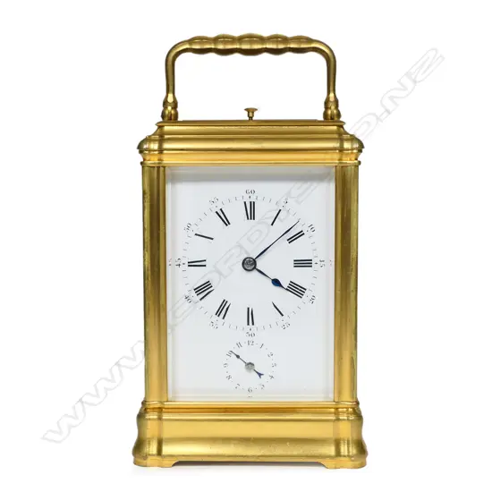 A late19thC Henri Jacot petite sonnerie carriage clock,
